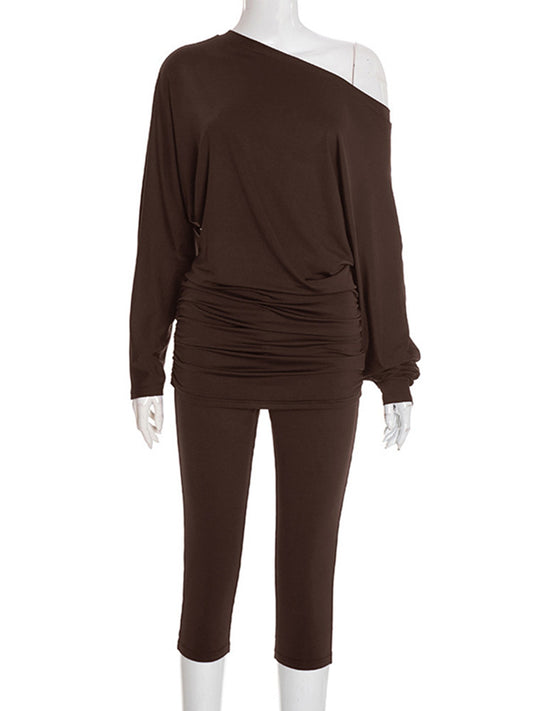 Joskaa Long Sleeve Crop Two Piece Set - two piece set image 2