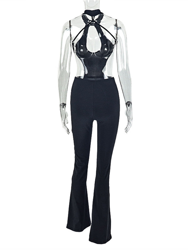 Joskaa Backless Halter Sleeveless Bodycon Romper - romper image 4