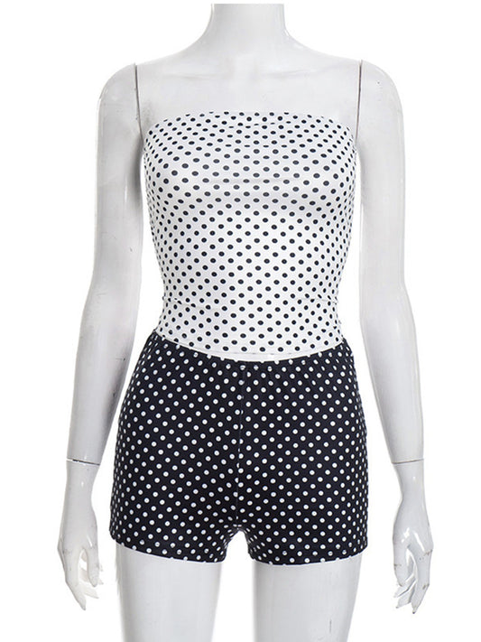 Joskaa Polka Dot Strapless Two Piece Set - two piece set image 2