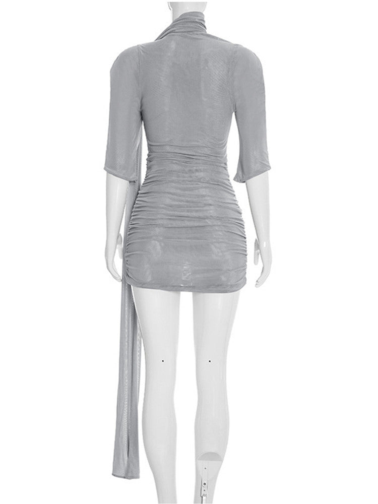Joskaa Mesh Bodycon Mini Dress Beach High Neck - mini dress image 4