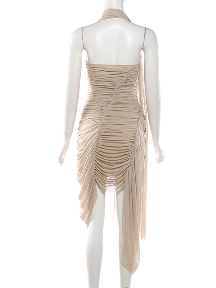 Joskaa Ruched Backless Sleeveless Bodycon Mini Dress - mini dress image 4
