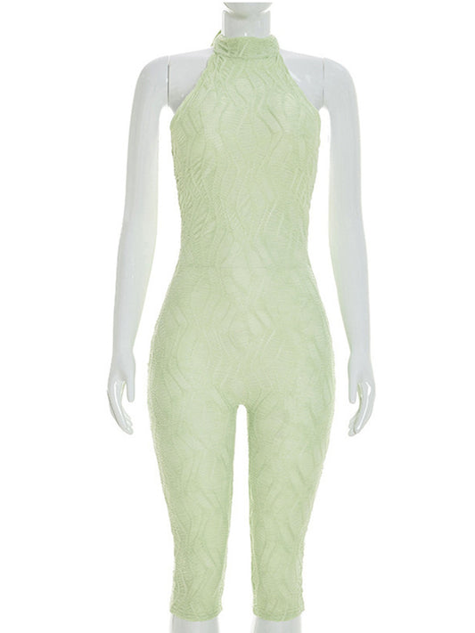 Joskaa Backless Halter Sleeveless Bodycon Romper - romper image 2