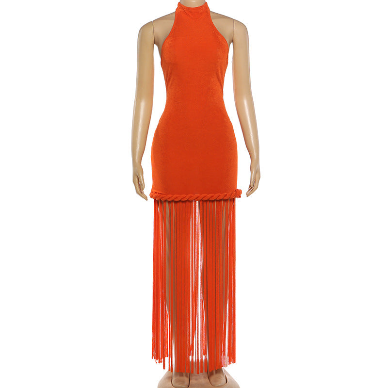 Joskaa Backless Halter Sleeveless Bodycon Maxi Dress - maxi dress image 7