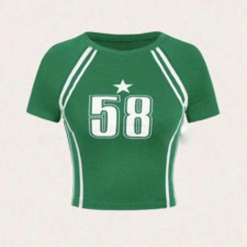 Women's Short Sleeve Digital Printed T-shirts Top
