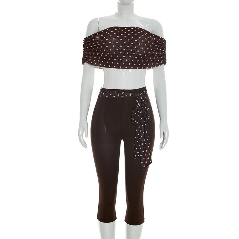 Joskaa Polka Dot Mesh Two Piece Set - two piece set image 6