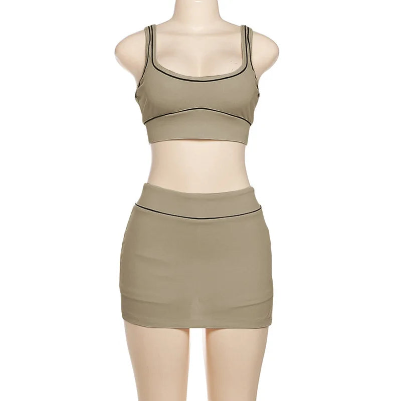 Wholesale Women's Knit Crop Ribbed Two Piece Set