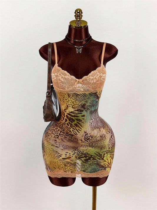 Joskaa Lace Sleeveless Bodycon Mini Dress - mini dress image 2