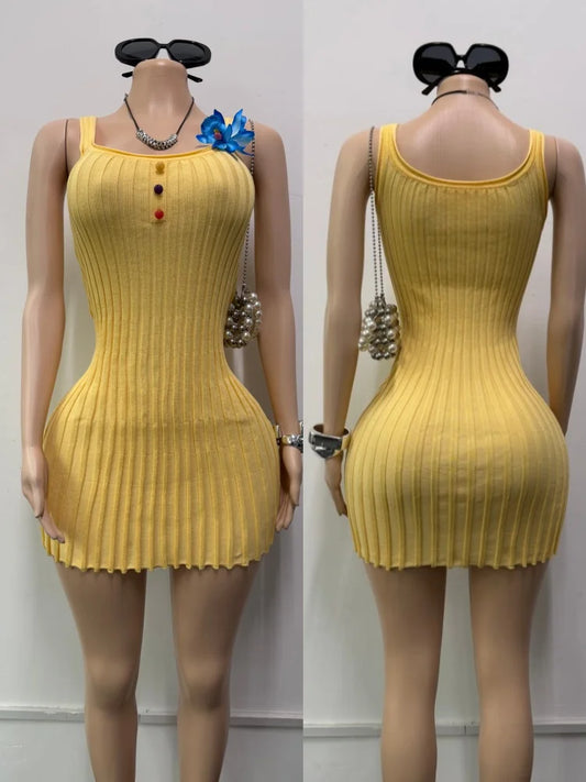 Joskaa Ribbed Knit Bodycon Mini Dress - mini dress image 2