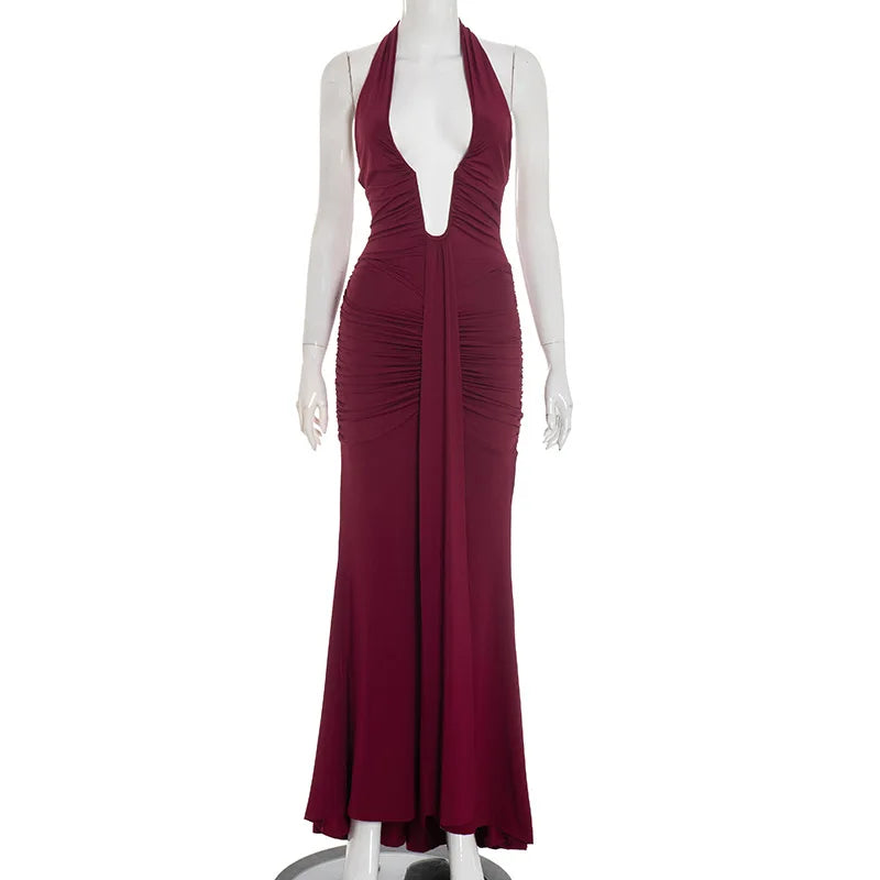 Joskaa Backless Halter Sleeveless Maxi Dress - maxi dress image 10