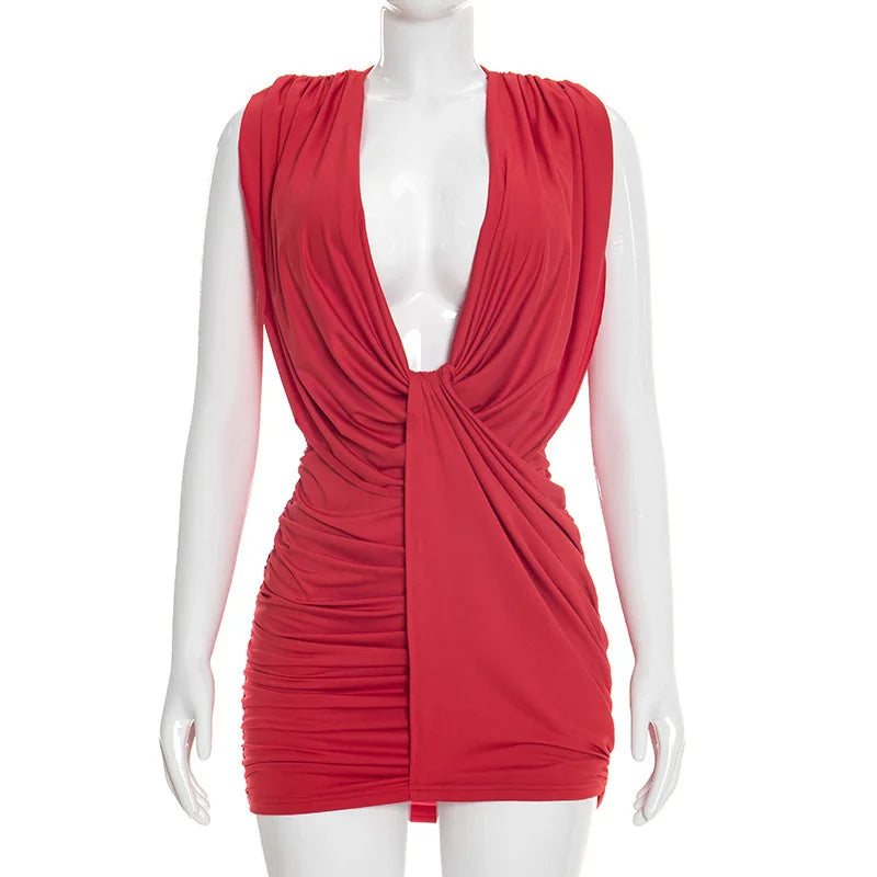 Joskaa Ruched Sleeveless Bodycon Mini Dress - mini dress image 7
