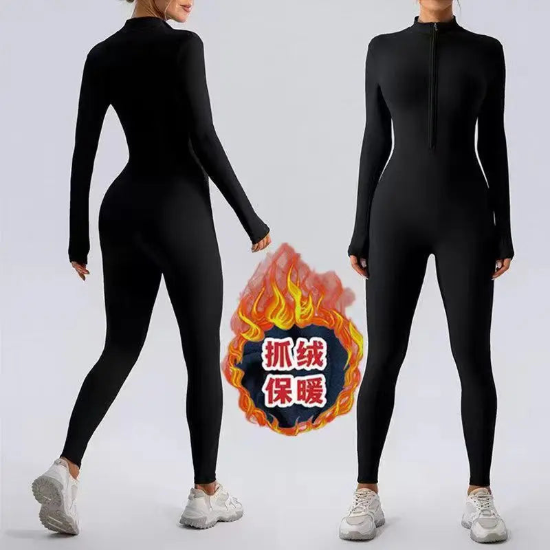 Women's Zip Fleece Lined Winter Leggings