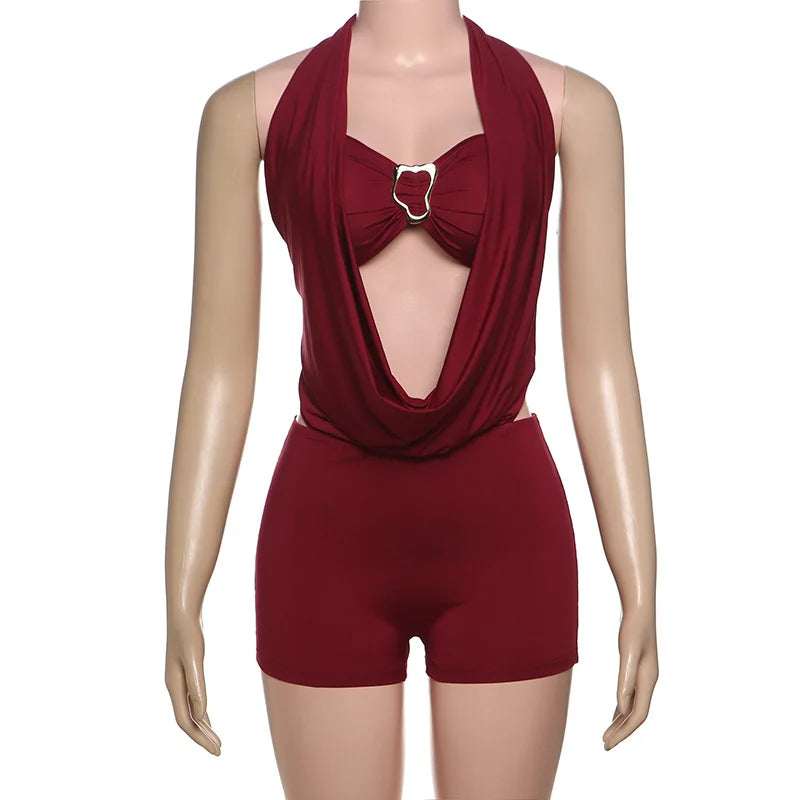 Wholesale Women's Halter Strapless Two Piece Set