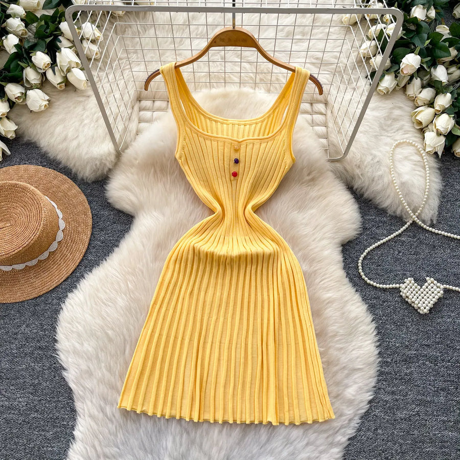 Wholesale Women's Knit Bodycon Ribbed Mini Dress