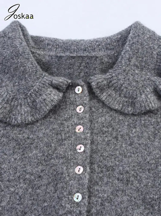 Wholesale Women's Knit Long Sleeve Ribbed Jacket As Picture – Front View