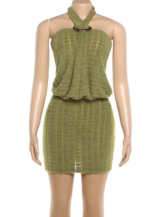 Joskaa Backless Halter Bodycon Mini Dress - mini dress image 2