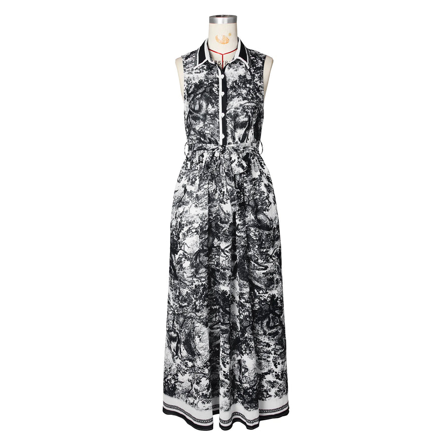 Women's Floral Print Sleeveless Maxi Bikini Set