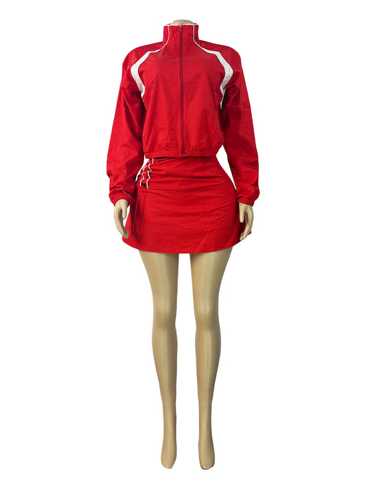 Joskaa Zip Up Long Sleeve Two Piece Set - two piece set image 2