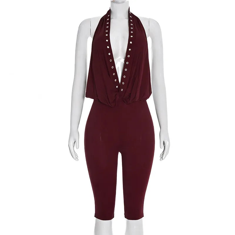 Joskaa Backless Halter Bodycon Romper - romper image 7