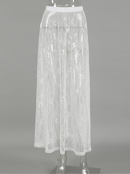 Joskaa Lace High Waist Maxi Skirt Fall See Through - skirt image 2