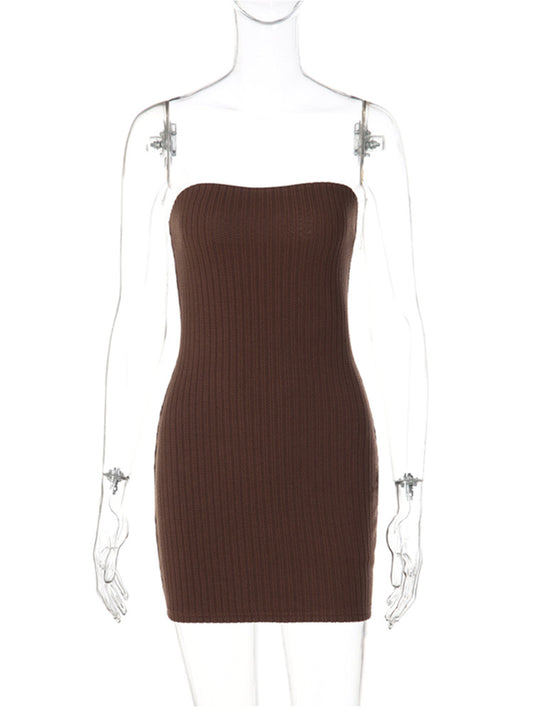 Joskaa Strapless Bodycon Dress Classic Solid Color - bodycon dress image 2