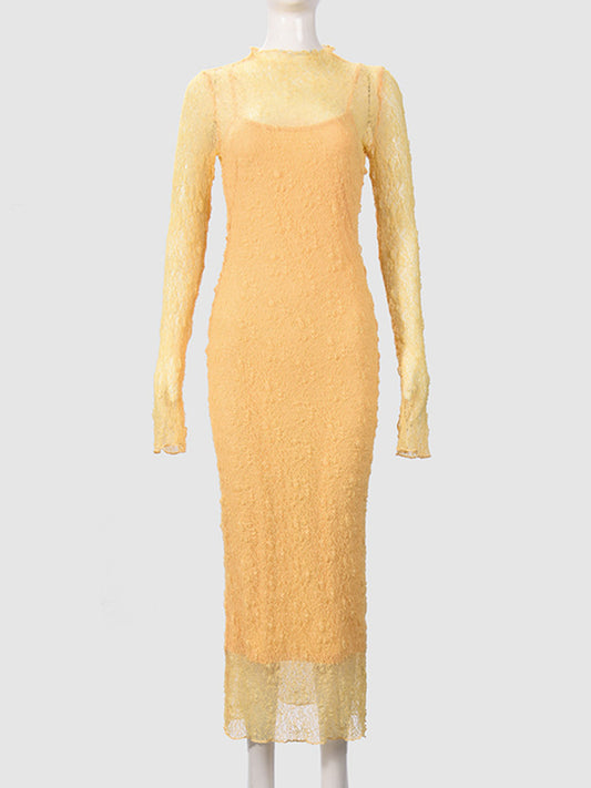 Joskaa Lace Long Sleeve Maxi Two Piece Set - two piece set image 2