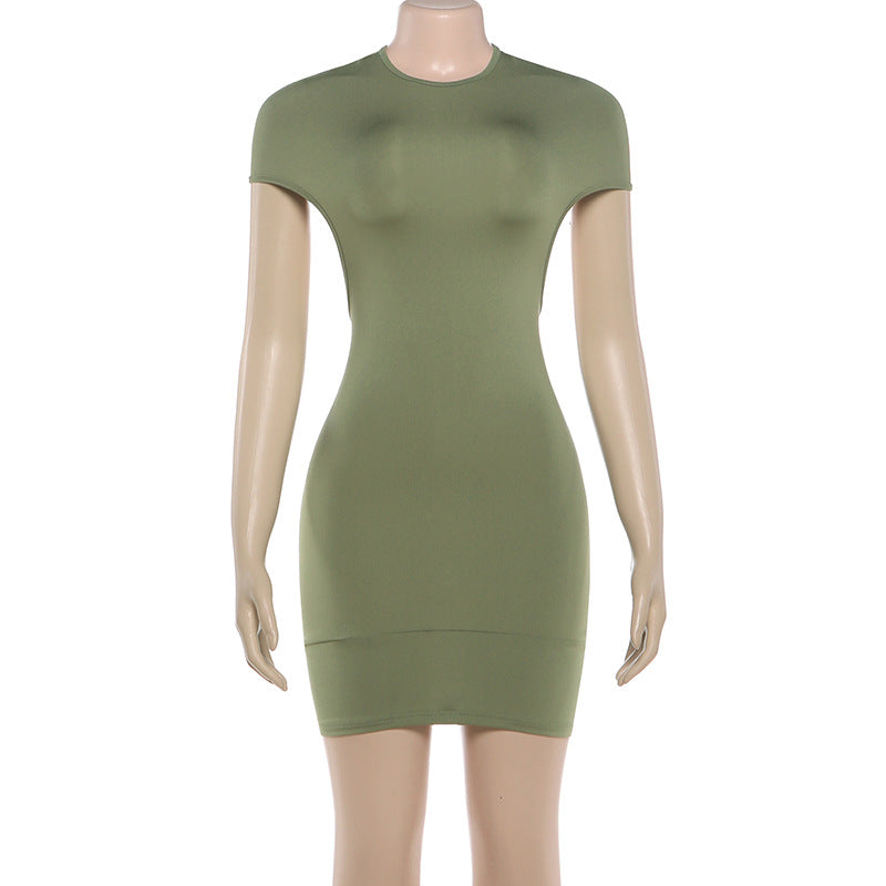 Joskaa Ruched Backless Sleeveless Bodycon Mini Dress - mini dress image 6