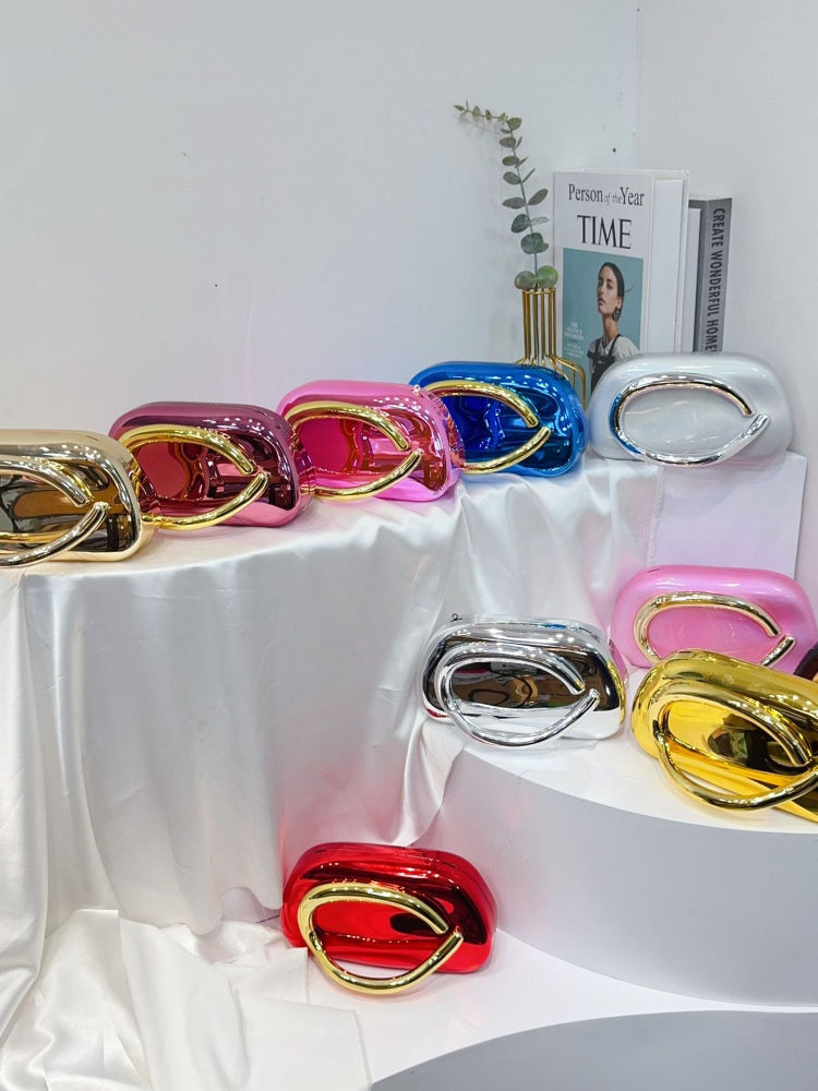Women's Round Acrylic Evening Clutch Bag - Detail View 3