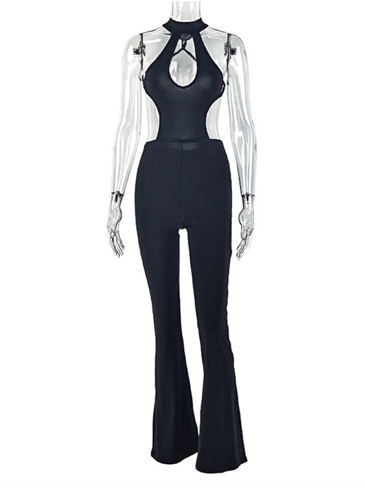 Joskaa Backless Halter Sleeveless Bodycon Romper - romper image 2