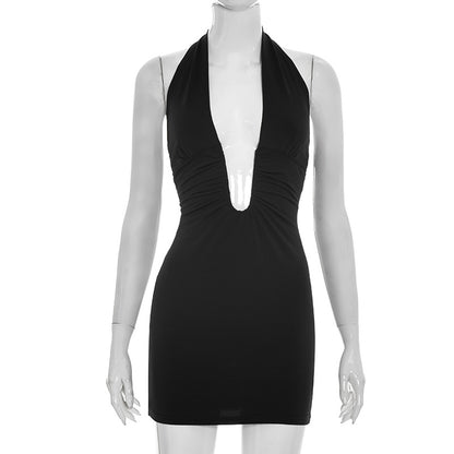 Joskaa Lace Backless Halter Bodycon Mini Dress - mini dress image 5