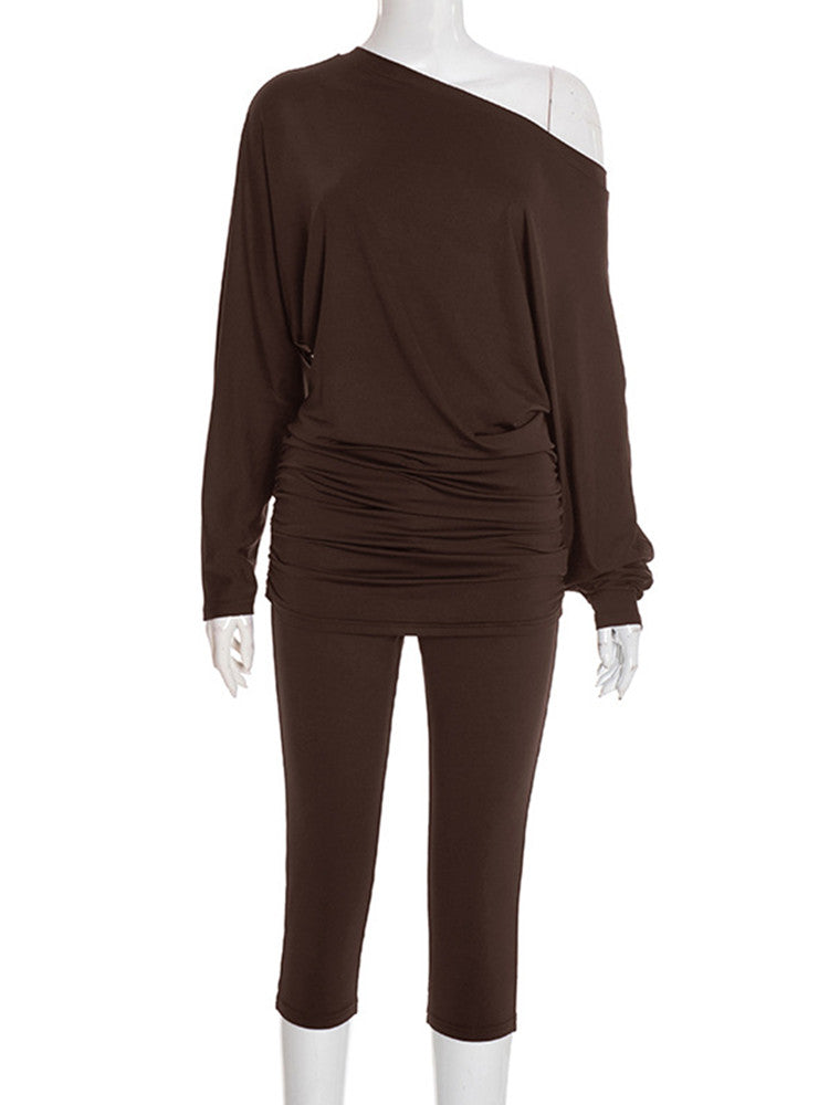 Joskaa Long Sleeve Crop Two Piece Set - two piece set image 2