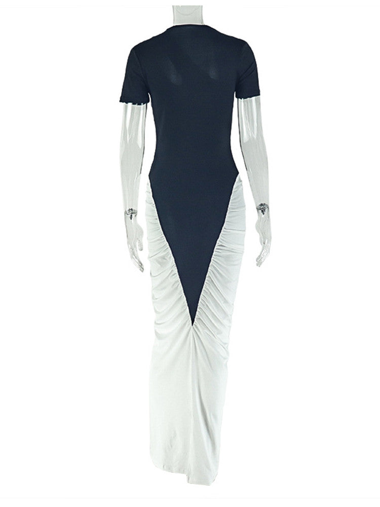 Joskaa Cutout Short Sleeve Bodycon Maxi Dress - maxi dress image 4