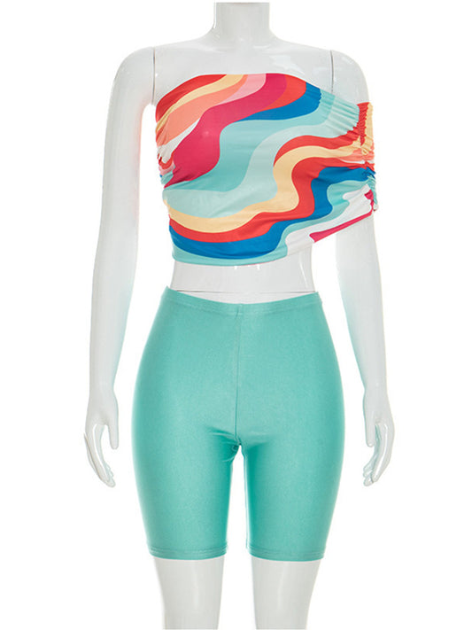 Joskaa Two Piece Set Contrast Color Colorful - two piece set image 2