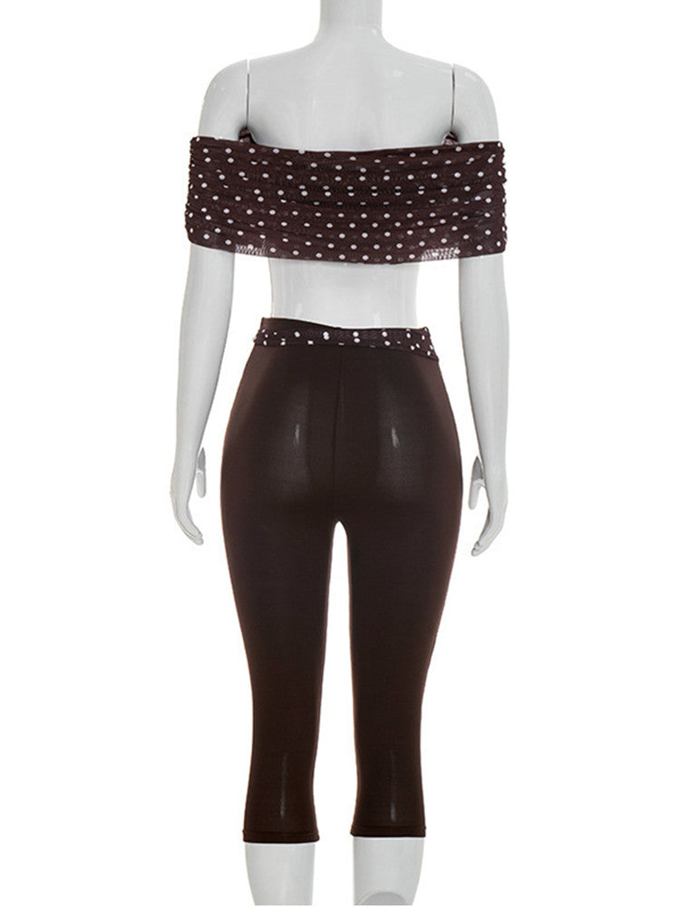 Joskaa Polka Dot Mesh Two Piece Set - two piece set image 4