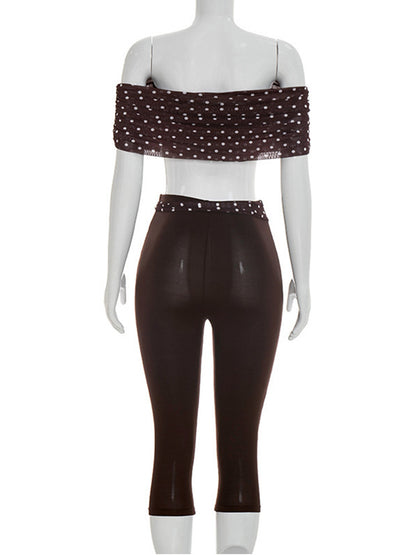 Joskaa Polka Dot Mesh Two Piece Set - two piece set image 4