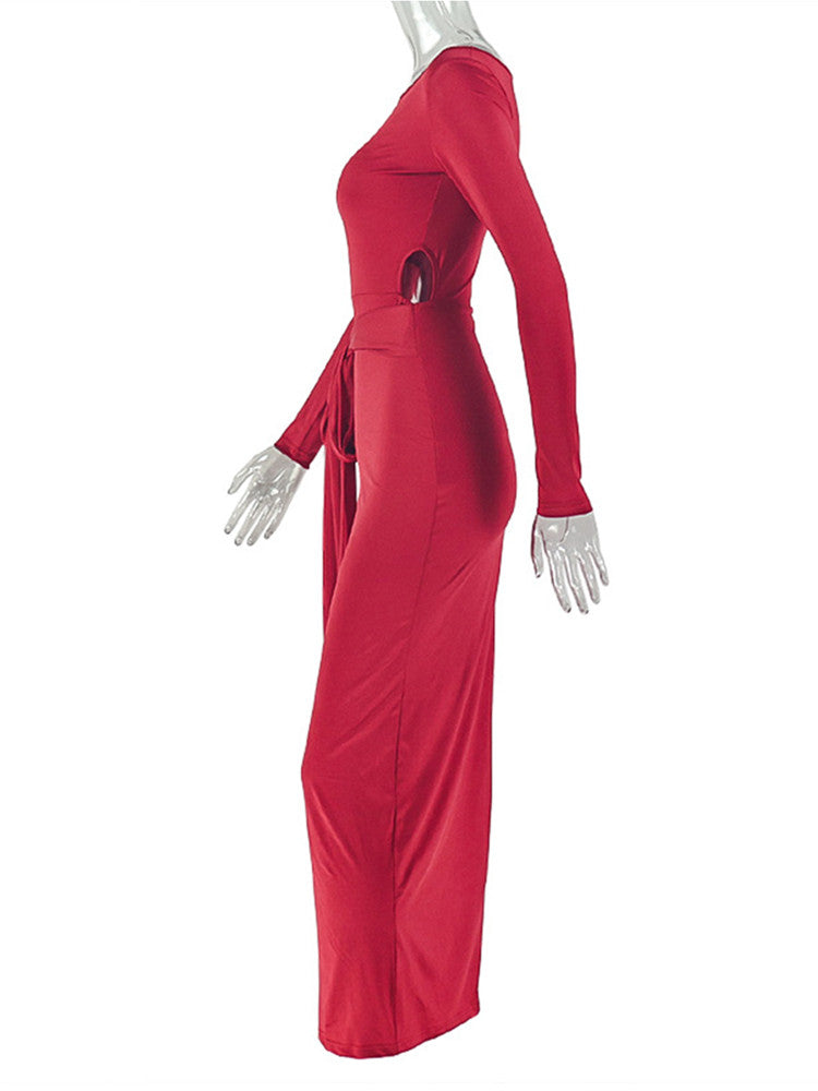 Joskaa Long Sleeve Bodycon Maxi Dress - maxi dress image 3