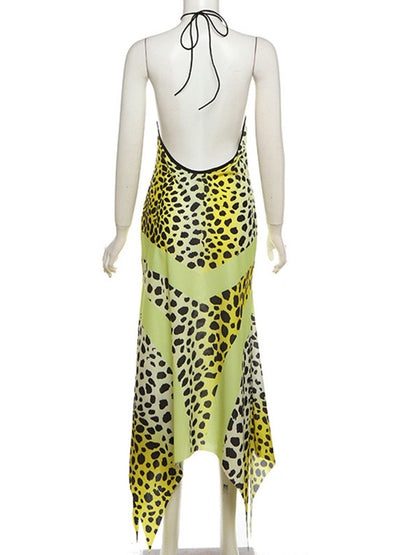 Joskaa Leopard Print Backless Sleeveless Maxi Dress - maxi dress image 4