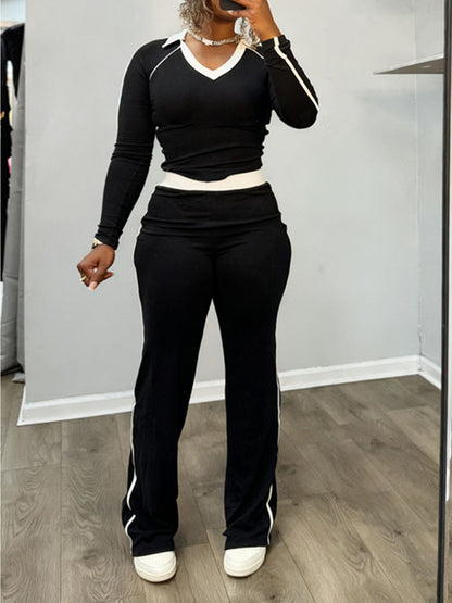 Joskaa Long Sleeve High Waist Two Piece Set - two piece set image 1