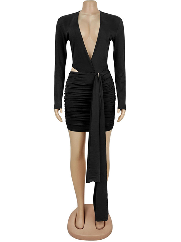 Joskaa Bodycon Mini Dress Solid Color Short - mini dress image 2