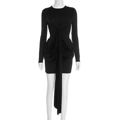 Joskaa Ruched Long Sleeve Bodycon Mini Dress - mini dress image 5