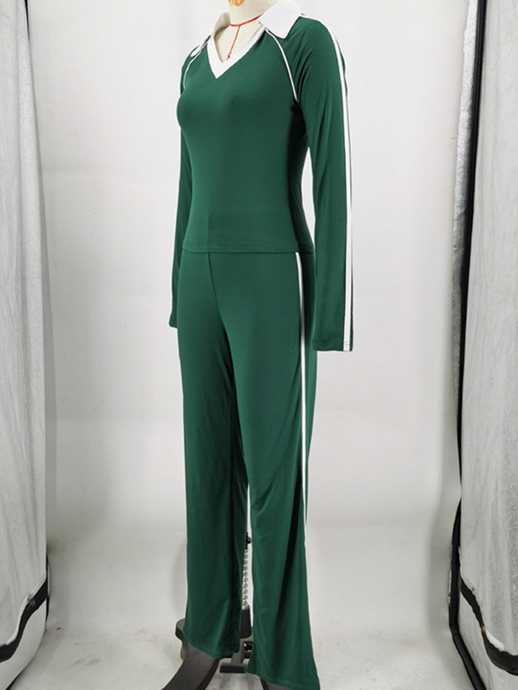Joskaa Long Sleeve High Waist Two Piece Set - two piece set image 3