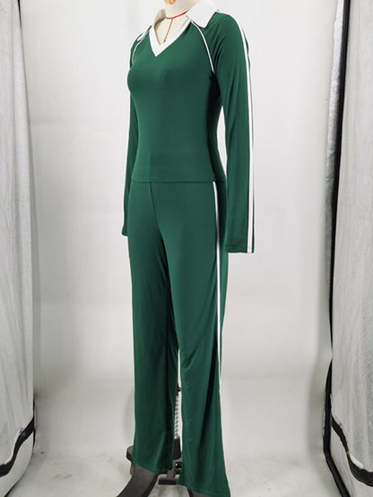 Joskaa Long Sleeve High Waist Two Piece Set - two piece set image 3