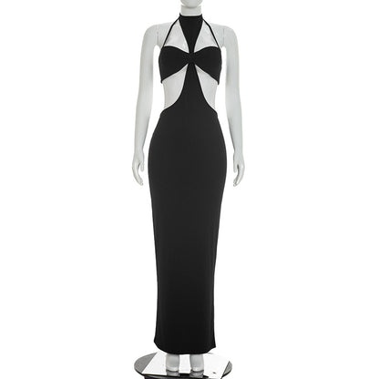 Joskaa Ribbed Knit Backless Halter Sleeveless Two Piece Set - two piece set image 5