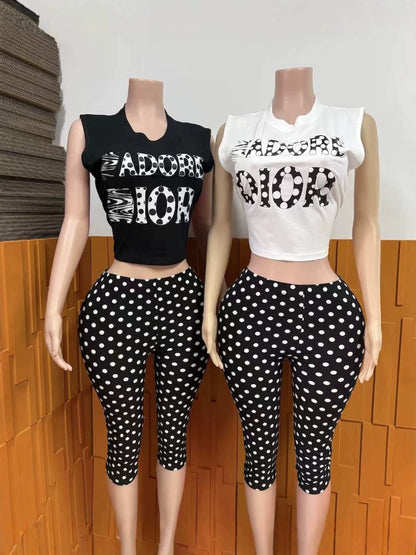 Joskaa Polka Dot Sleeveless Crop Top - top image 1