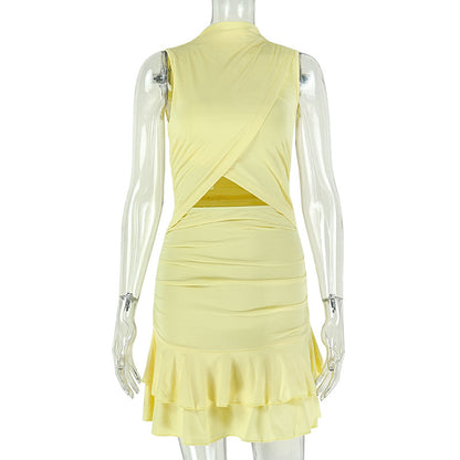 Joskaa Ruched Sleeveless Bodycon Mini Dress - mini dress image 6