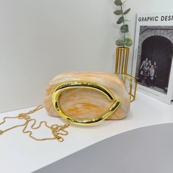 Women's Round Acrylic Evening Clutch Bag - Detail View 43