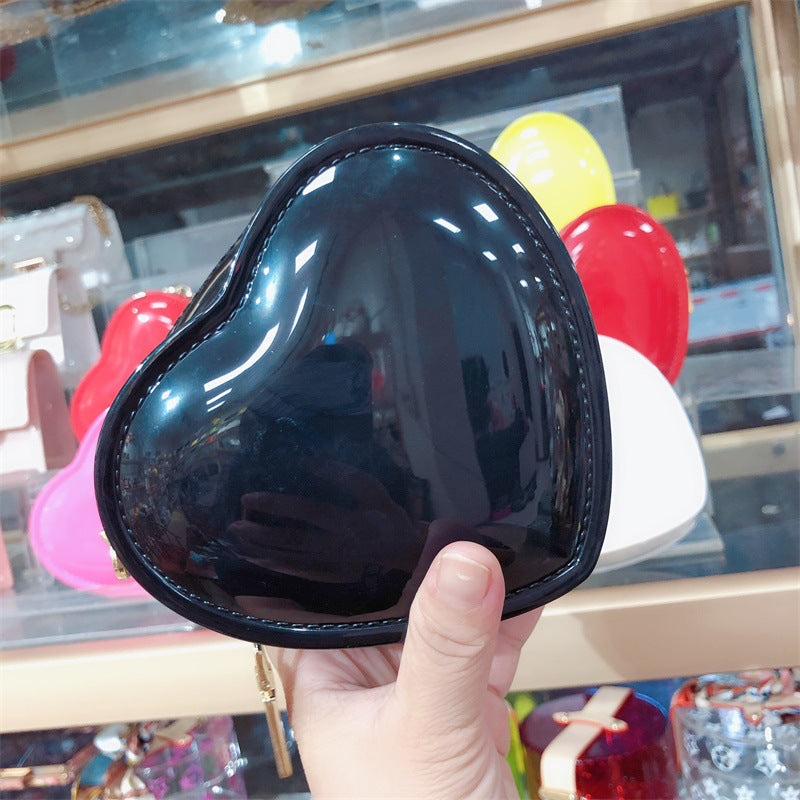 Women's Heart-Shaped Jelly Mini Crossbody Bag - Detail View 6