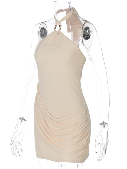 Joskaa Lace Mesh Ruched Backless Mini Dress - mini dress image 3