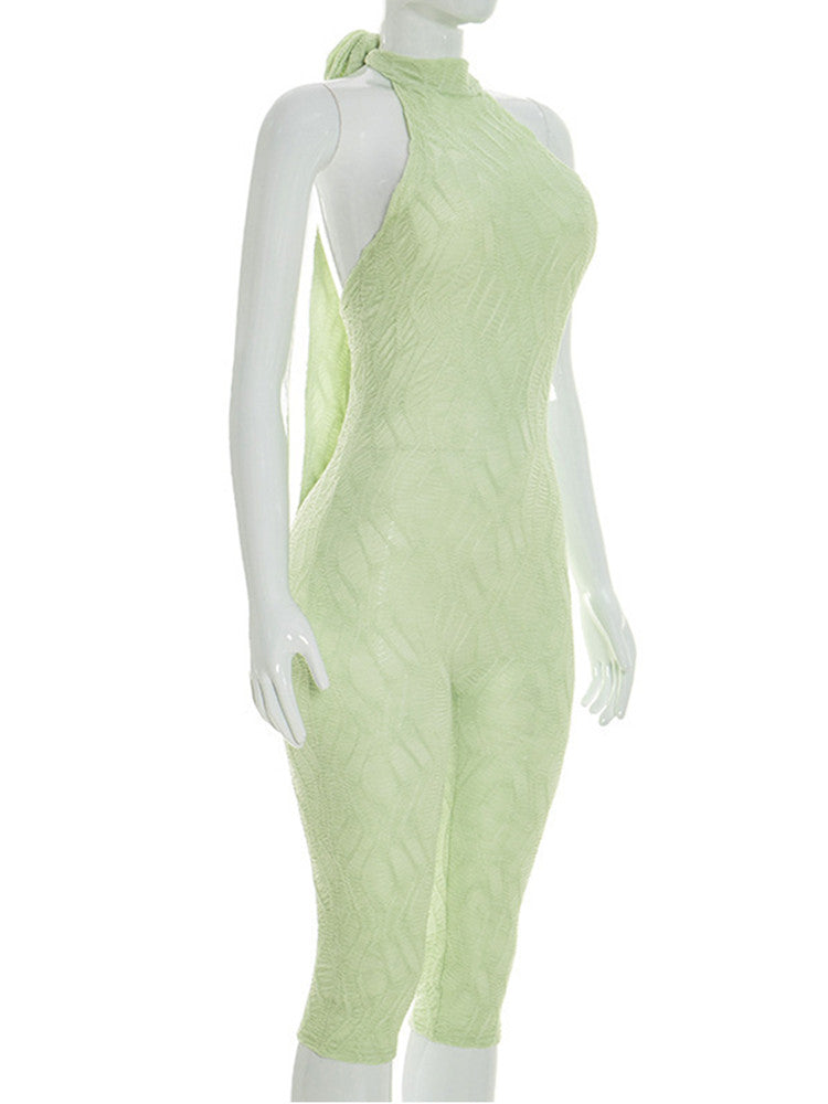 Joskaa Backless Halter Sleeveless Bodycon Romper - romper image 3