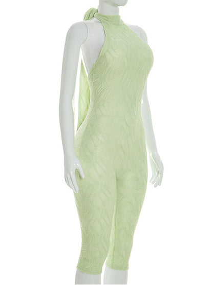 Joskaa Backless Halter Sleeveless Bodycon Romper - romper image 3