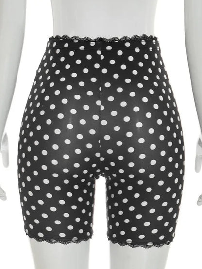 Joskaa Lace Bodycon Shorts Printed Trim Slim - shorts image 4